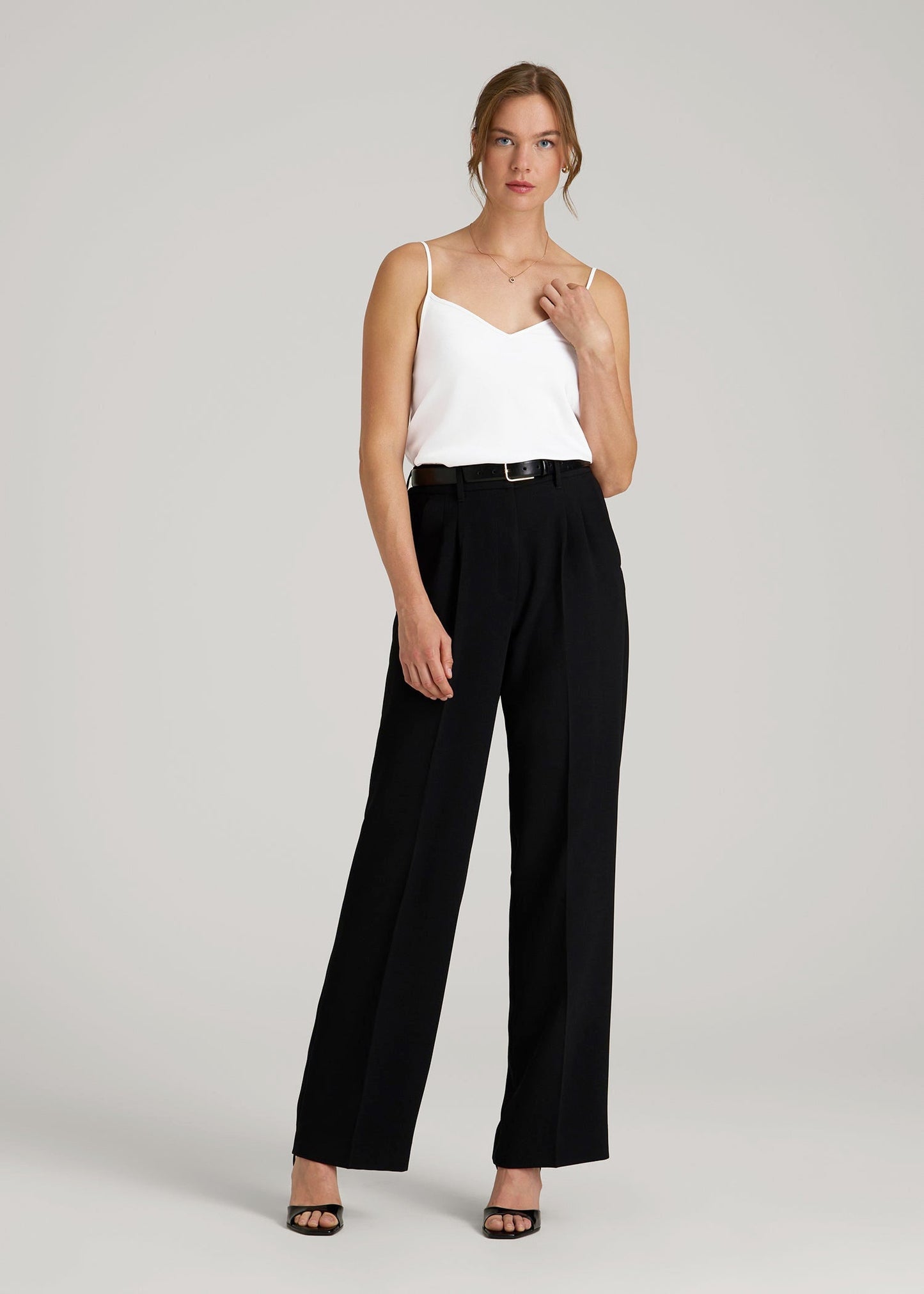 Satin Cami for Tall Women in White