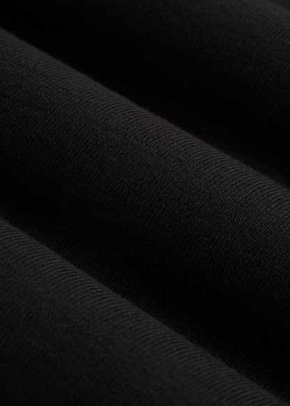 Cropped Knit Tee for Tall Women in Black