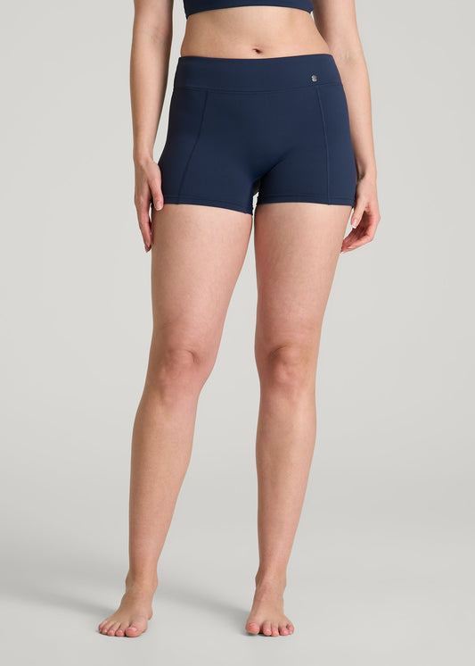 Fitted Hybrid Shorts for Tall Women in Navy Blue