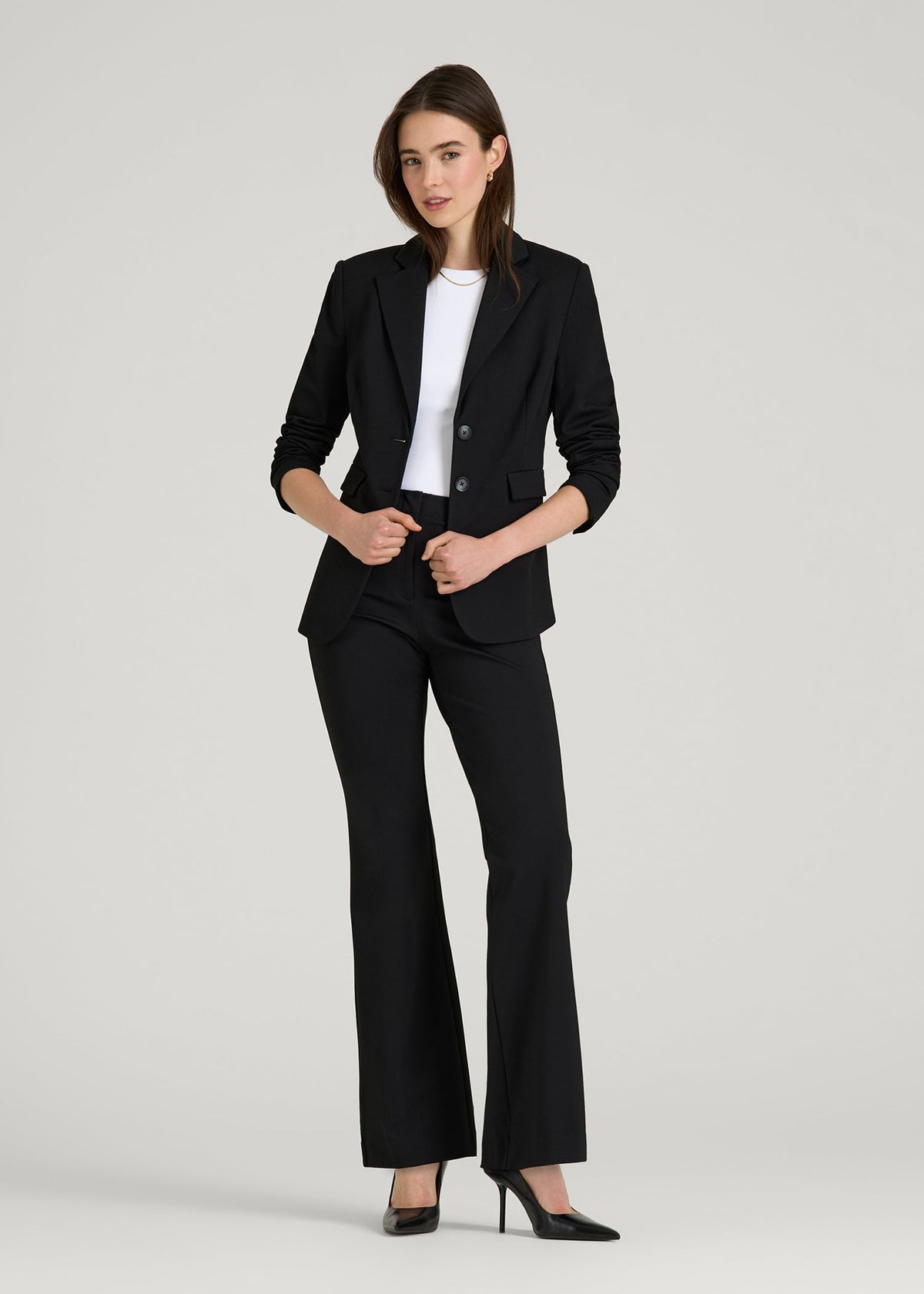 Freedom Flex Flare Dress Pants for Tall Women in Black