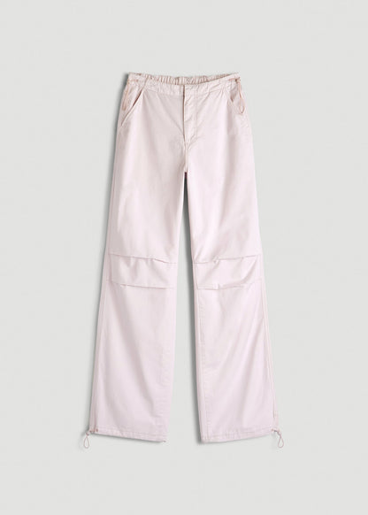 Garment Dyed Parachute Chino Pants for Tall Women in Grey Lilac