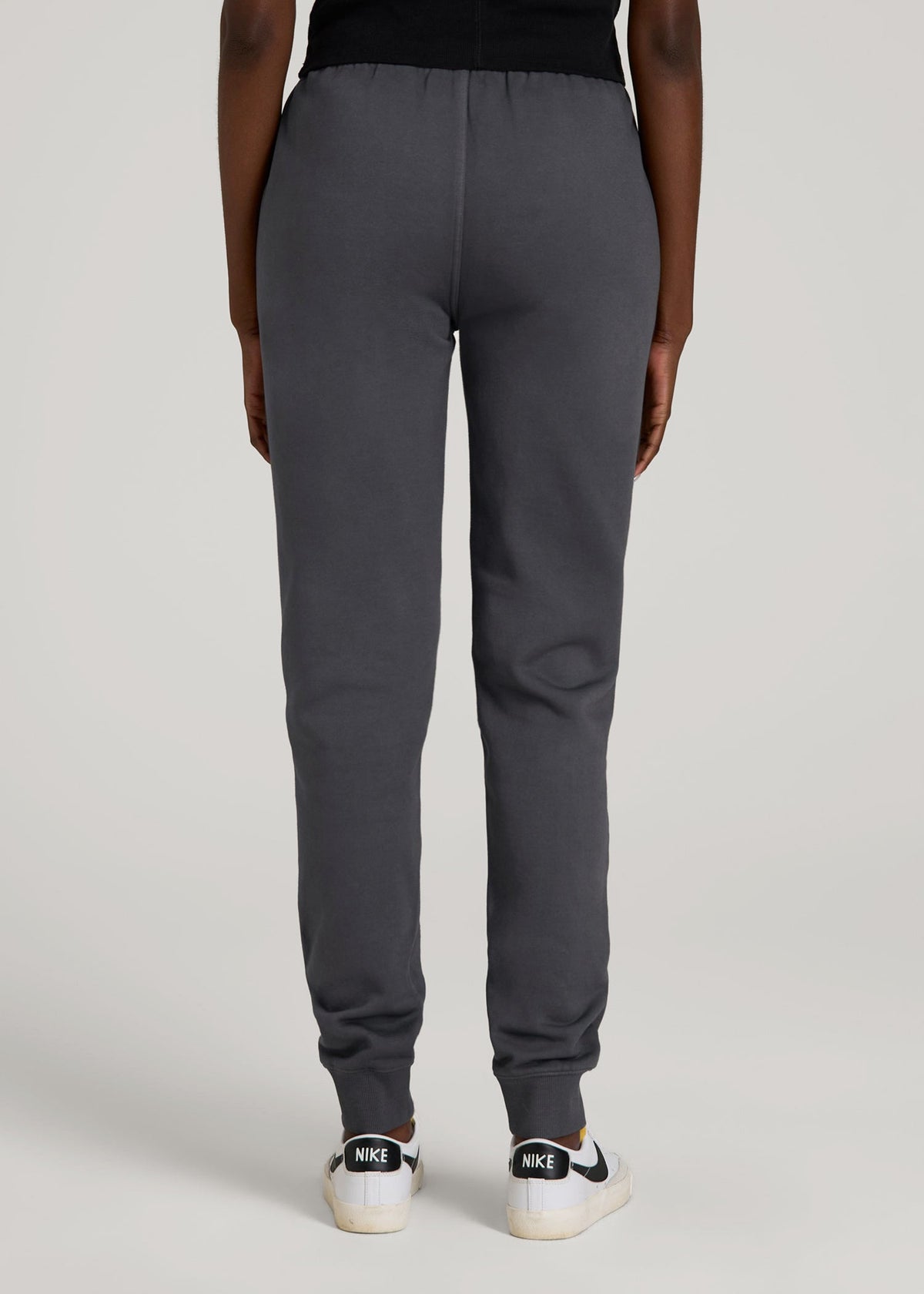 Garment Dyed Joggers for Tall Women in Washed Charcoal Rinse