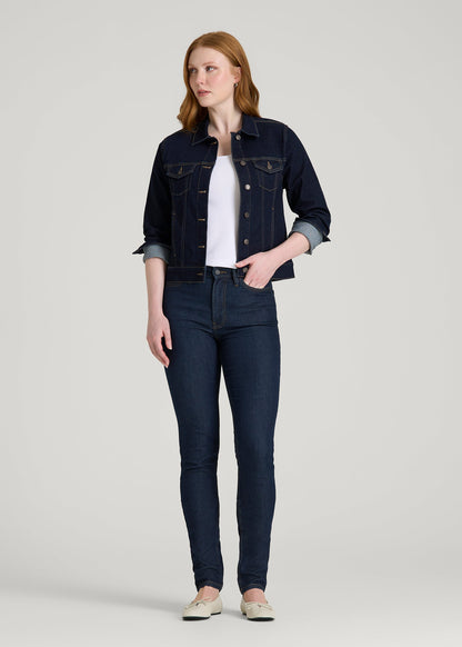 Georgia High-Rise Skinny Jeans for Tall Women in Deep Indigo Wash