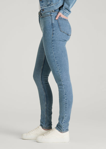 Georgia High-Rise Skinny Jeans for Tall Women in Perfect Blue