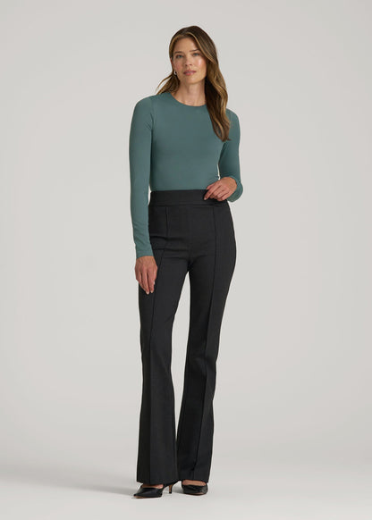 Long Sleeve Bodysuit for Tall Women in Balsam Green