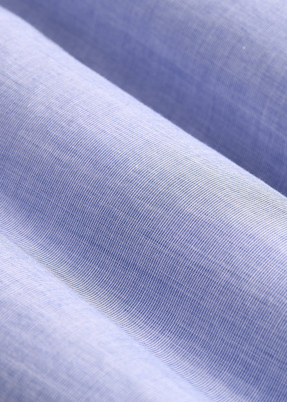 Regular Fit Dress Shirt for Tall Women in Chambray Blue