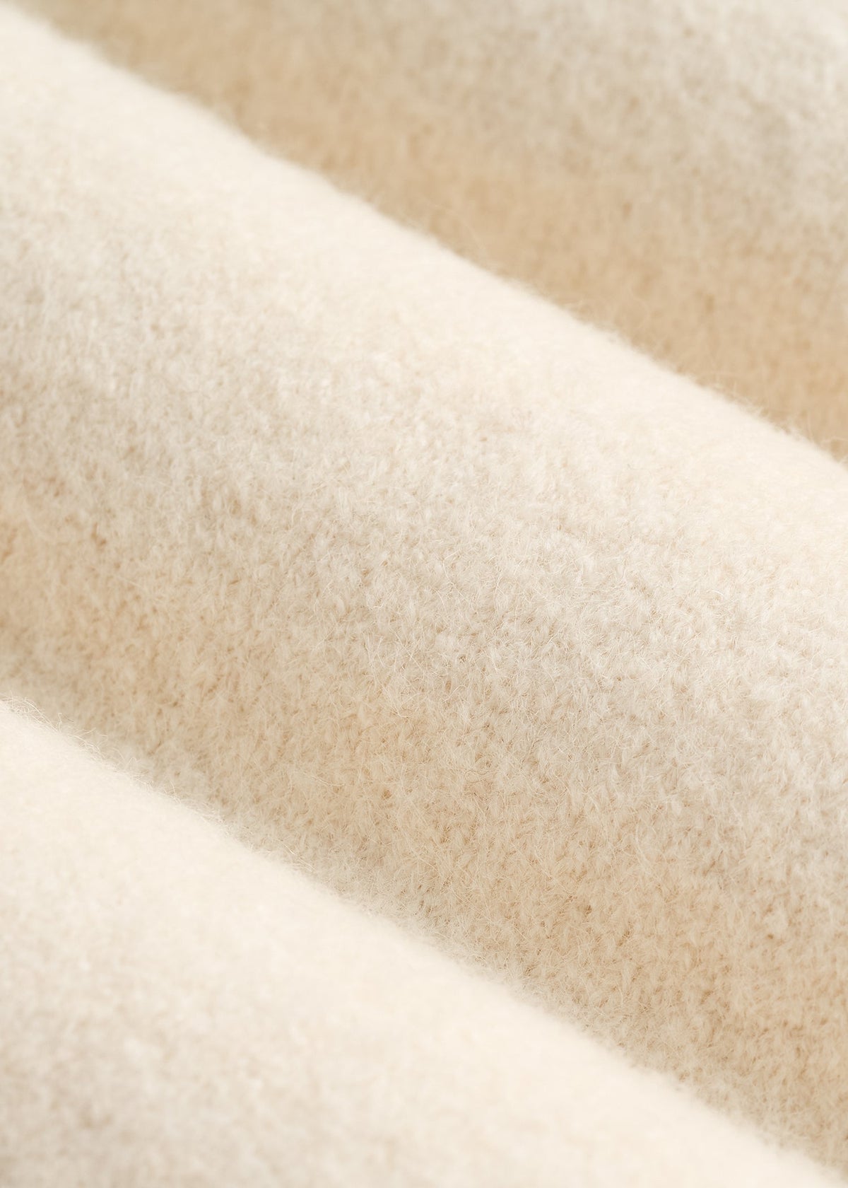 Relaxed Crewneck Wool Blend Sweater for Tall Women in White Alyssum