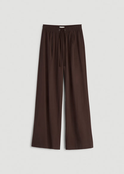 Relaxed Pull-On Pants for Tall Women in Espresso