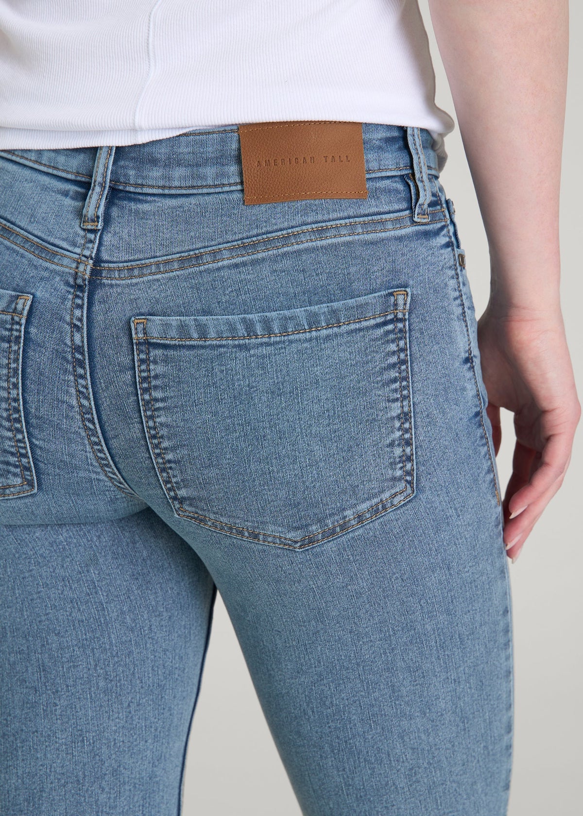 Sarah Mid-Rise Skinny Jeans for Tall Women in Perfect Blue