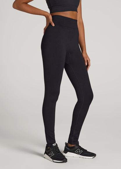 Seamless Leggings for Tall Women in Black
