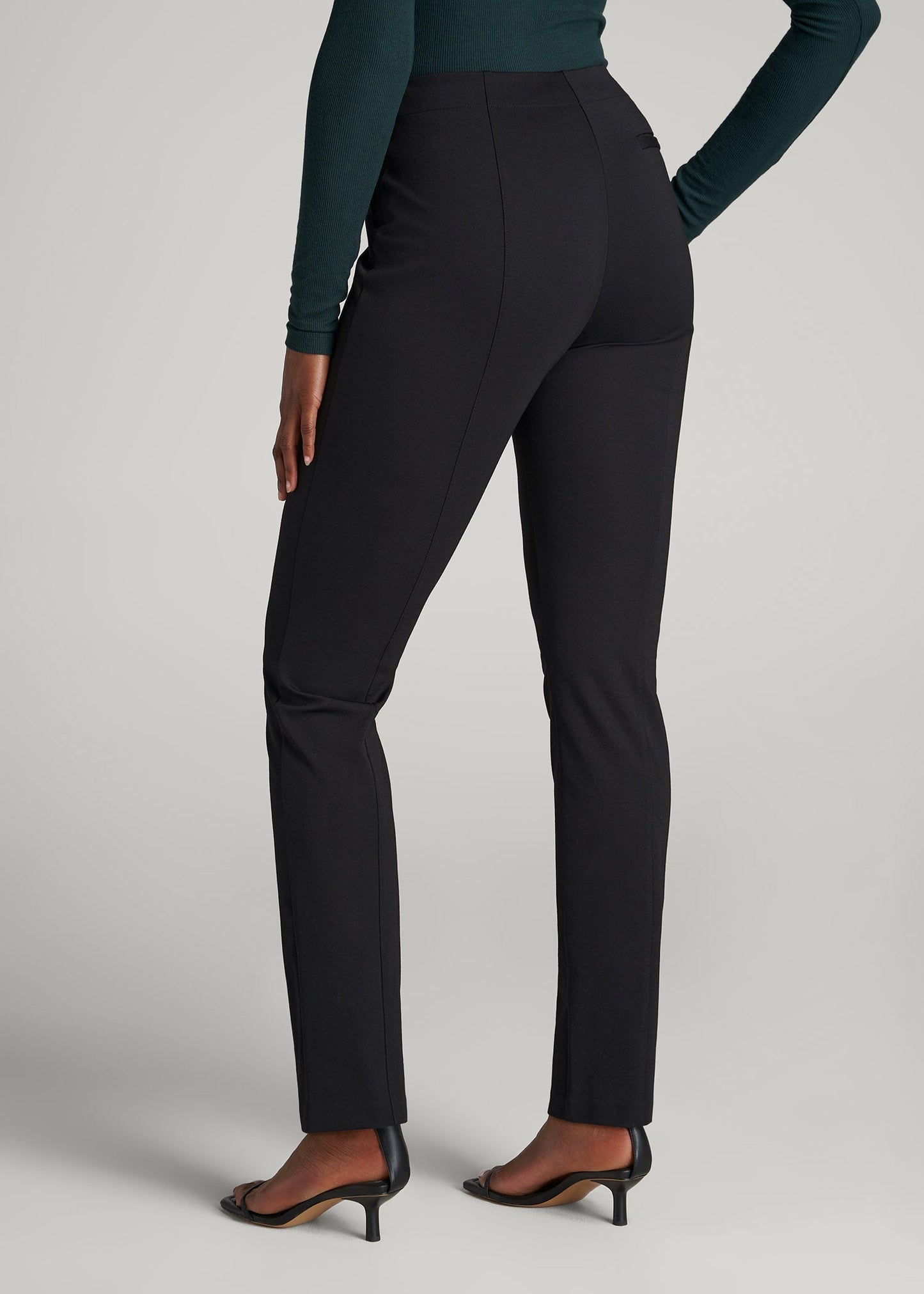 SLIM-Fit Dress Pants for Tall Women in Black