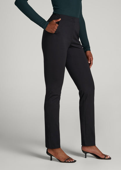 SLIM-Fit Dress Pants for Tall Women in Black