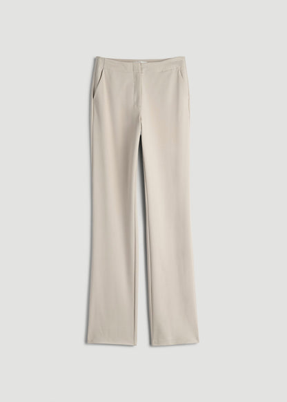 Freedom Flex Slim Straight Leg Dress Pants for Tall Women in Stone