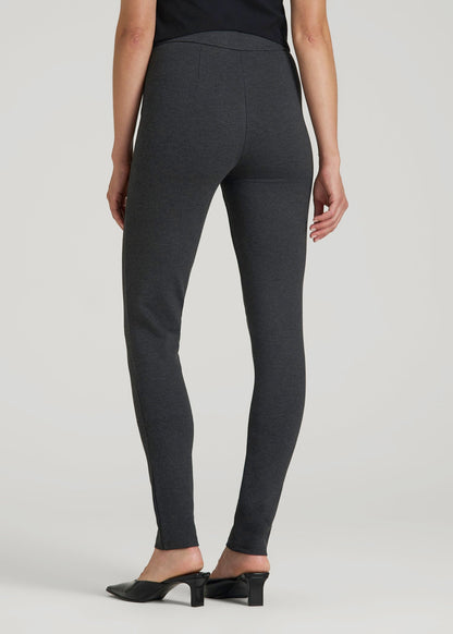Flex Ponte Skinny High Rise Pant for Tall Women in Dark Charcoal Heather