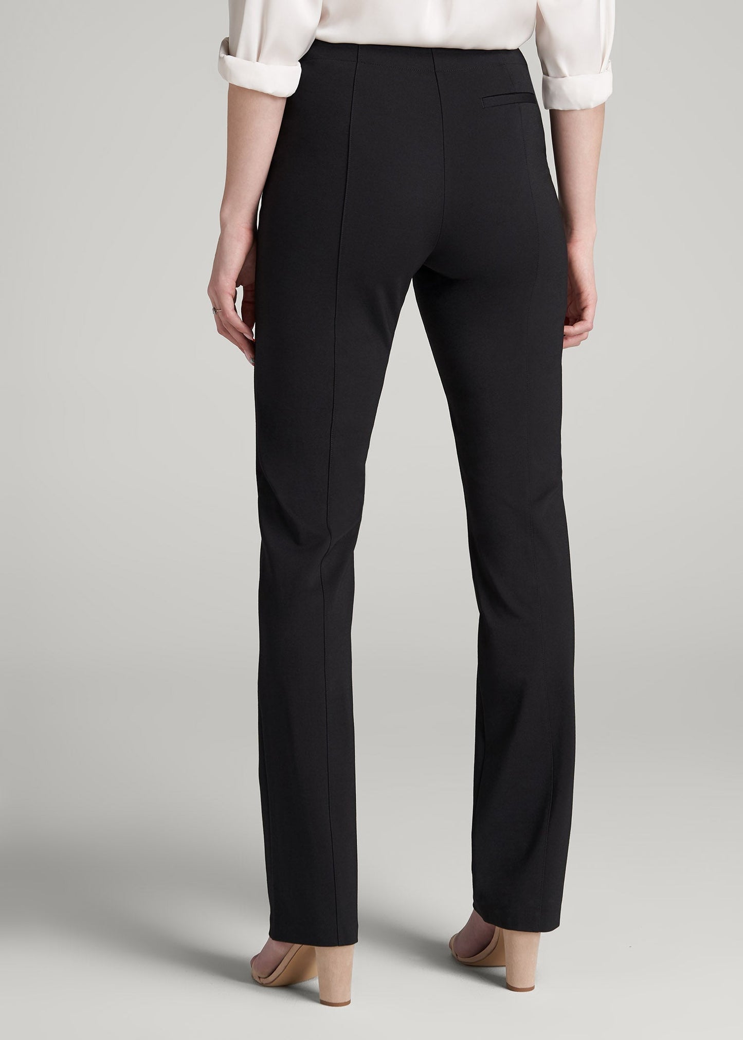 Freedom Flex Slim Straight Leg Dress Pants for Tall Women in Black