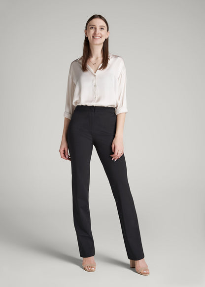 Freedom Flex Slim Straight Leg Dress Pants for Tall Women in Black