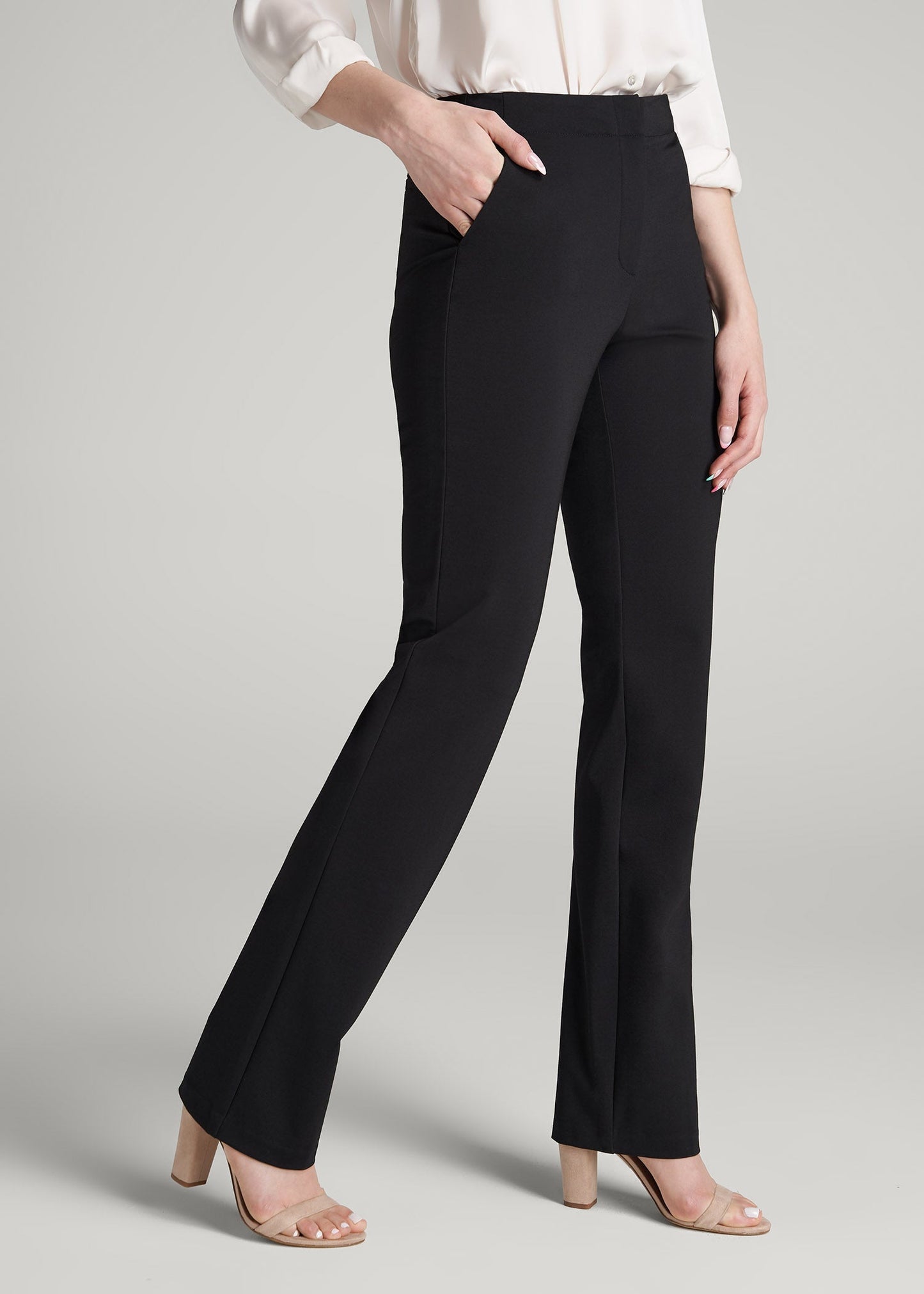 Freedom Flex Slim Straight Leg Dress Pants for Tall Women in Black
