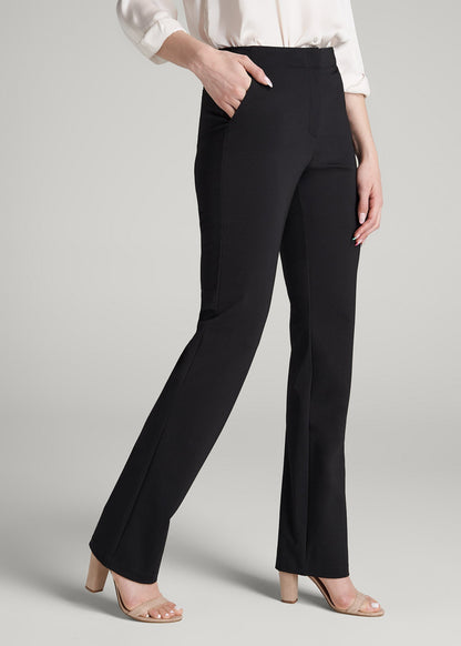 Freedom Flex Slim Straight Leg Dress Pants for Tall Women in Black