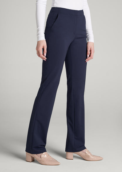 Freedom Flex Slim Straight Leg Dress Pants for Tall Women in Navy