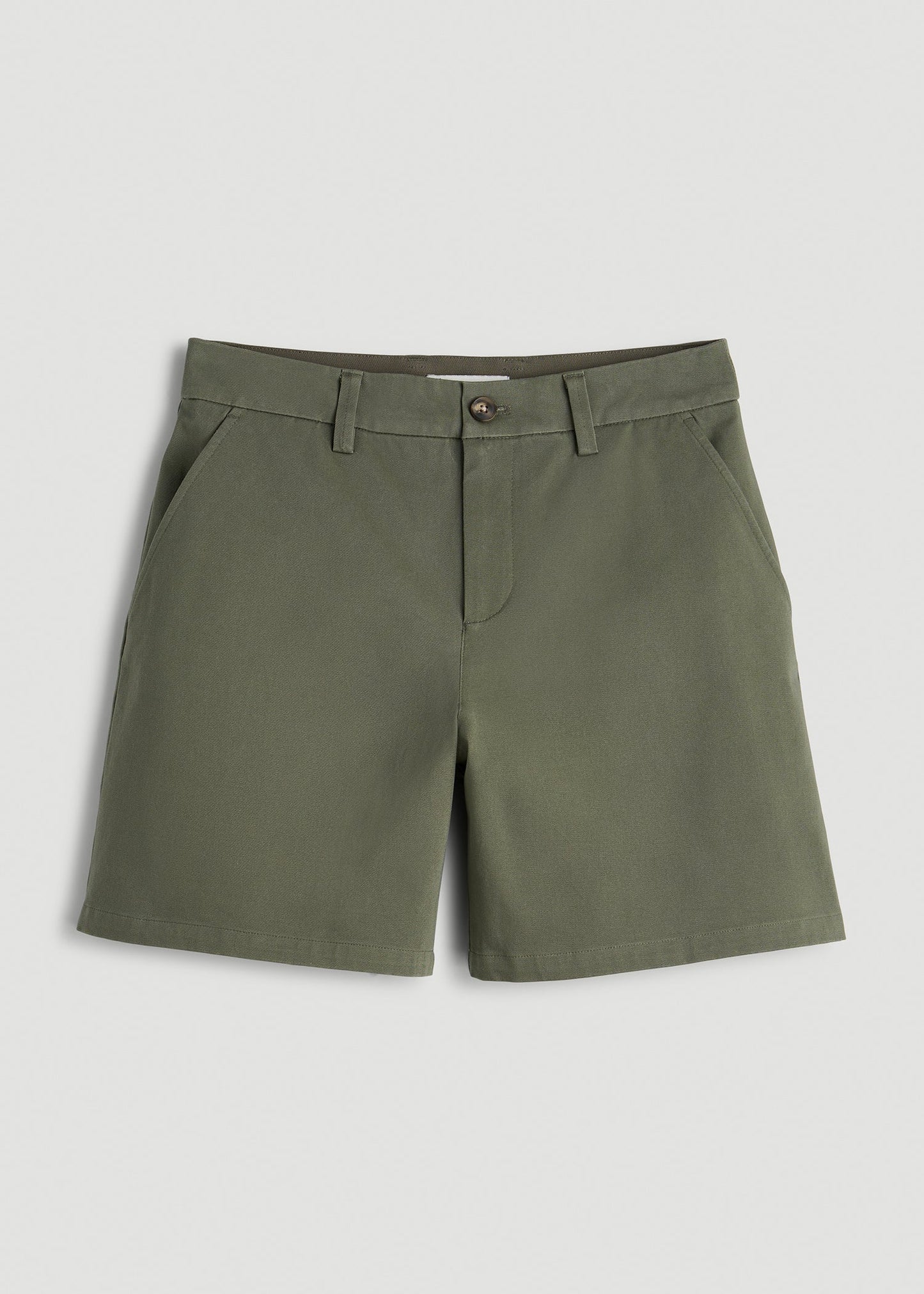 Stretch Commuter Chino Shorts for Tall Women in Olive
