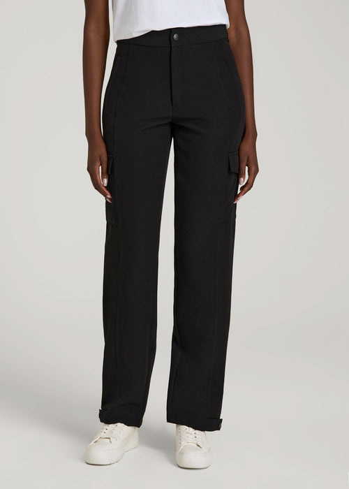 Traveler Cargo Pants for Tall Women in Black
