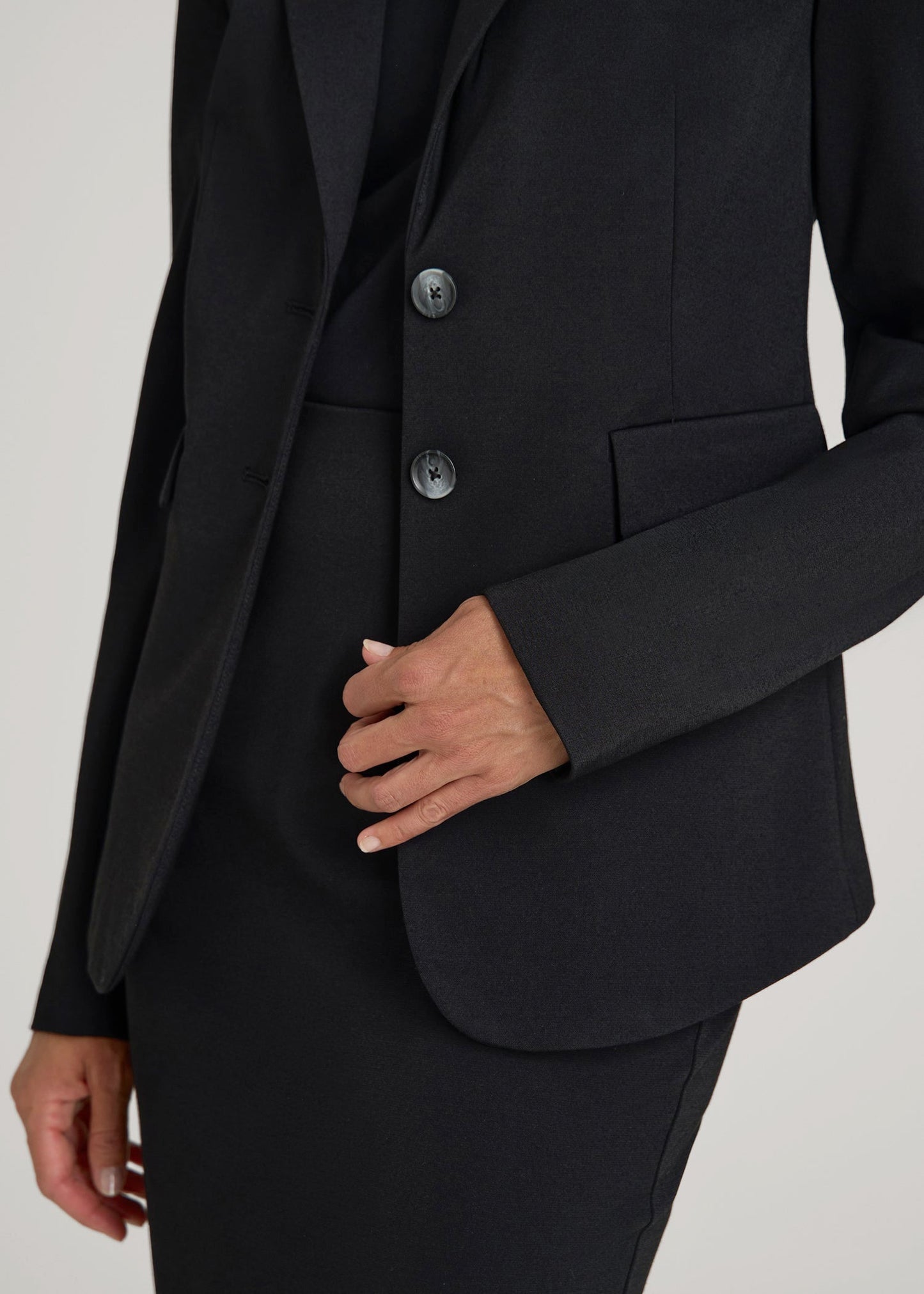 SLIM-FIT Two Button Blazer for Tall Women in Black