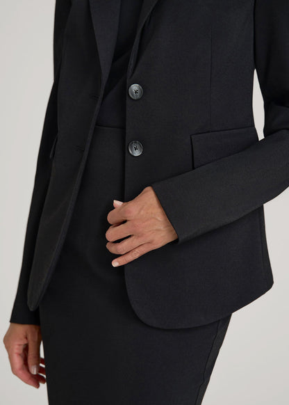 SLIM-FIT Two Button Blazer for Tall Women in Black