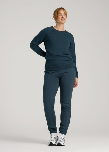 Wearever French Terry Crewneck Sweatshirt for Tall Women in Bright Navy