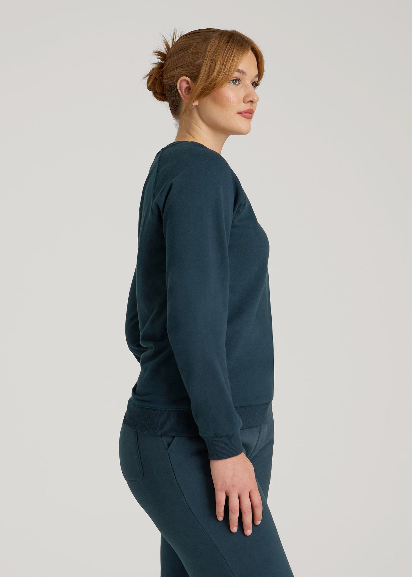 Wearever French Terry Crewneck Sweatshirt for Tall Women in Bright Navy
