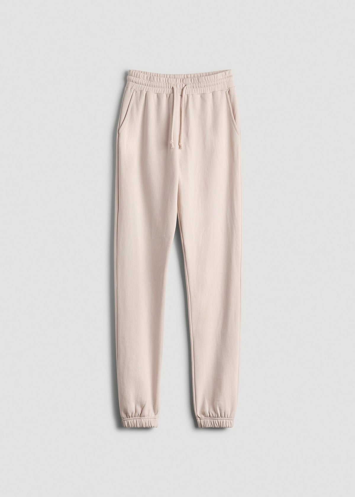 Wearever Fleece Slim Fit High-Waisted Garment Dye Sweatpants for Tall Women in Shell