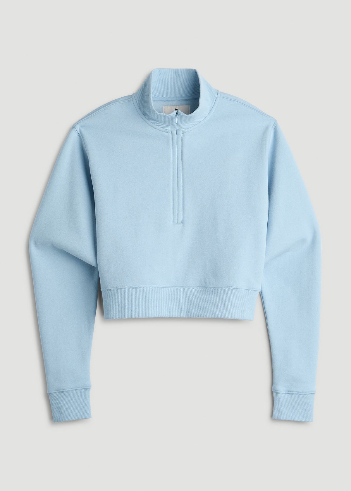 Wearever 2.0 Fleece Half-Zip Cropped Sweatshirt for Tall Women in Ice Blue