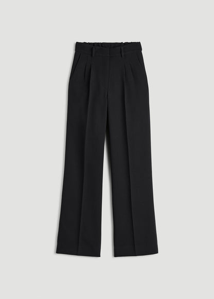 Wide Leg Pleated Dress Pants 2.0 for Tall Women in Black
