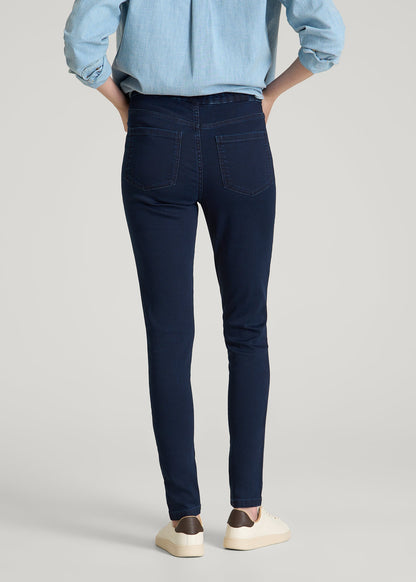Women's Jeggings for Tall Women in Deep Indigo Wash