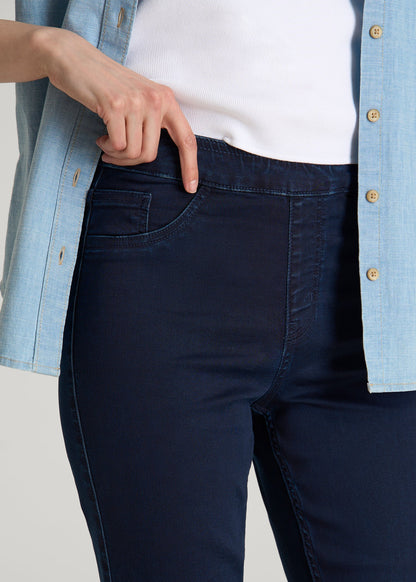 Women's Jeggings for Tall Women in Deep Indigo Wash