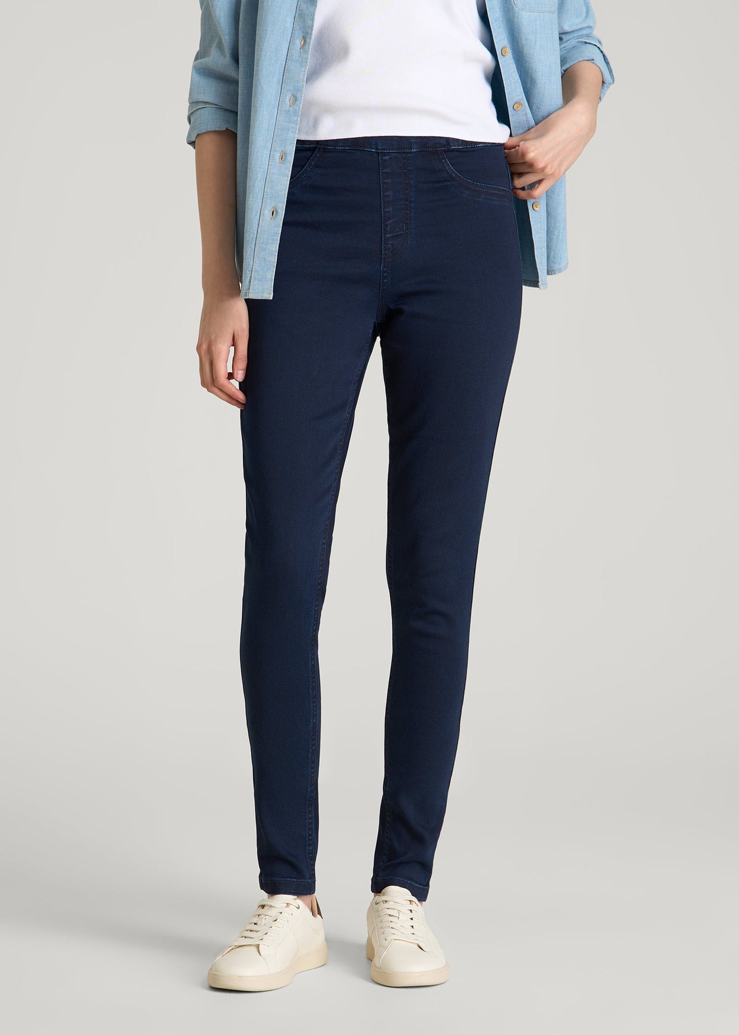 Women's Jeggings for Tall Women in Deep Indigo Wash