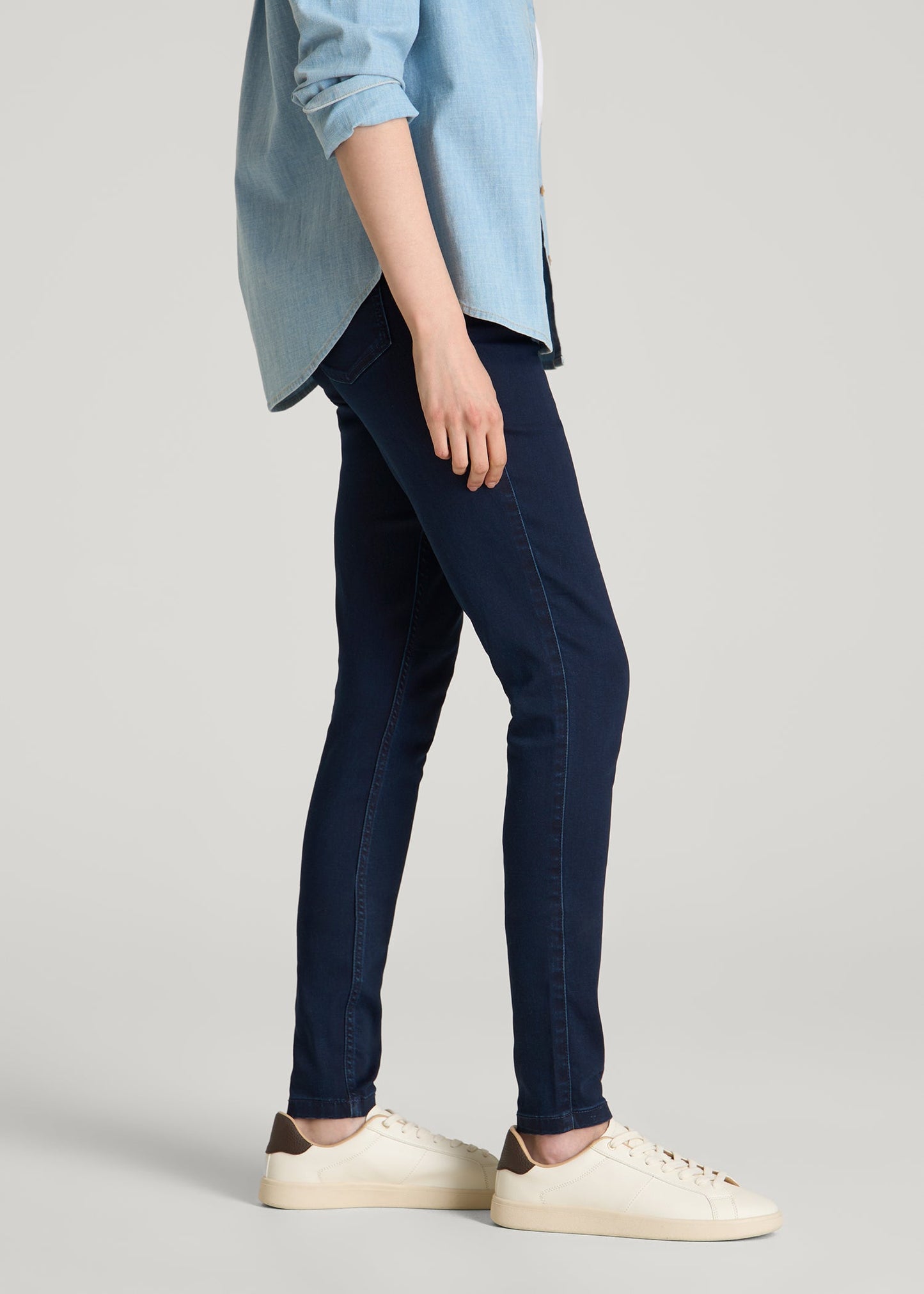 Women's Jeggings for Tall Women in Deep Indigo Wash