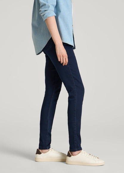 Women's Jeggings for Tall Women in Deep Indigo Wash