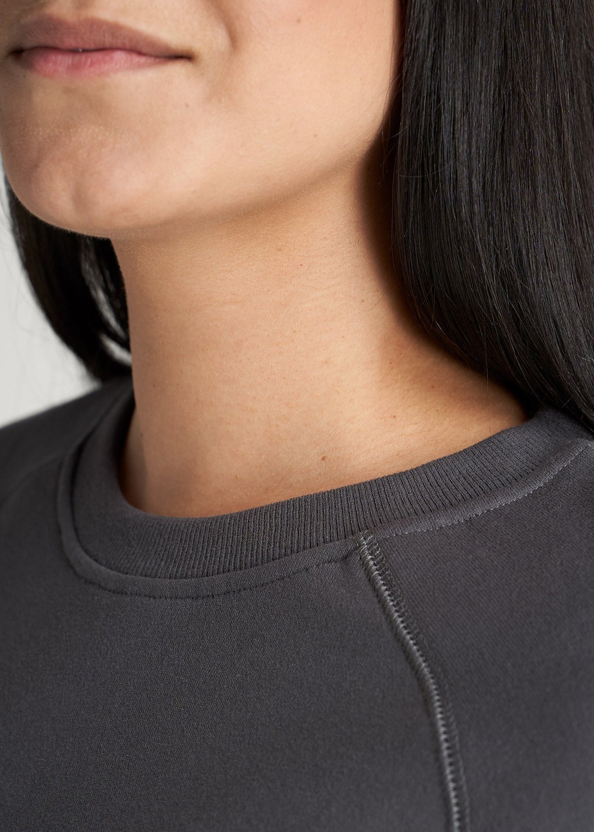 Wearever French Terry Crewneck Sweatshirt for Tall Women in Charcoal