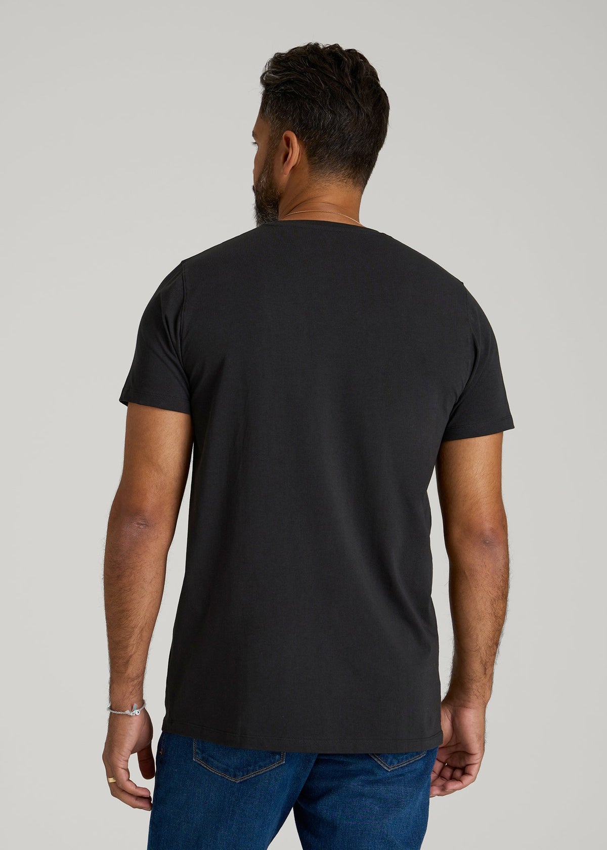 Logo Tee for Tall Men in Black