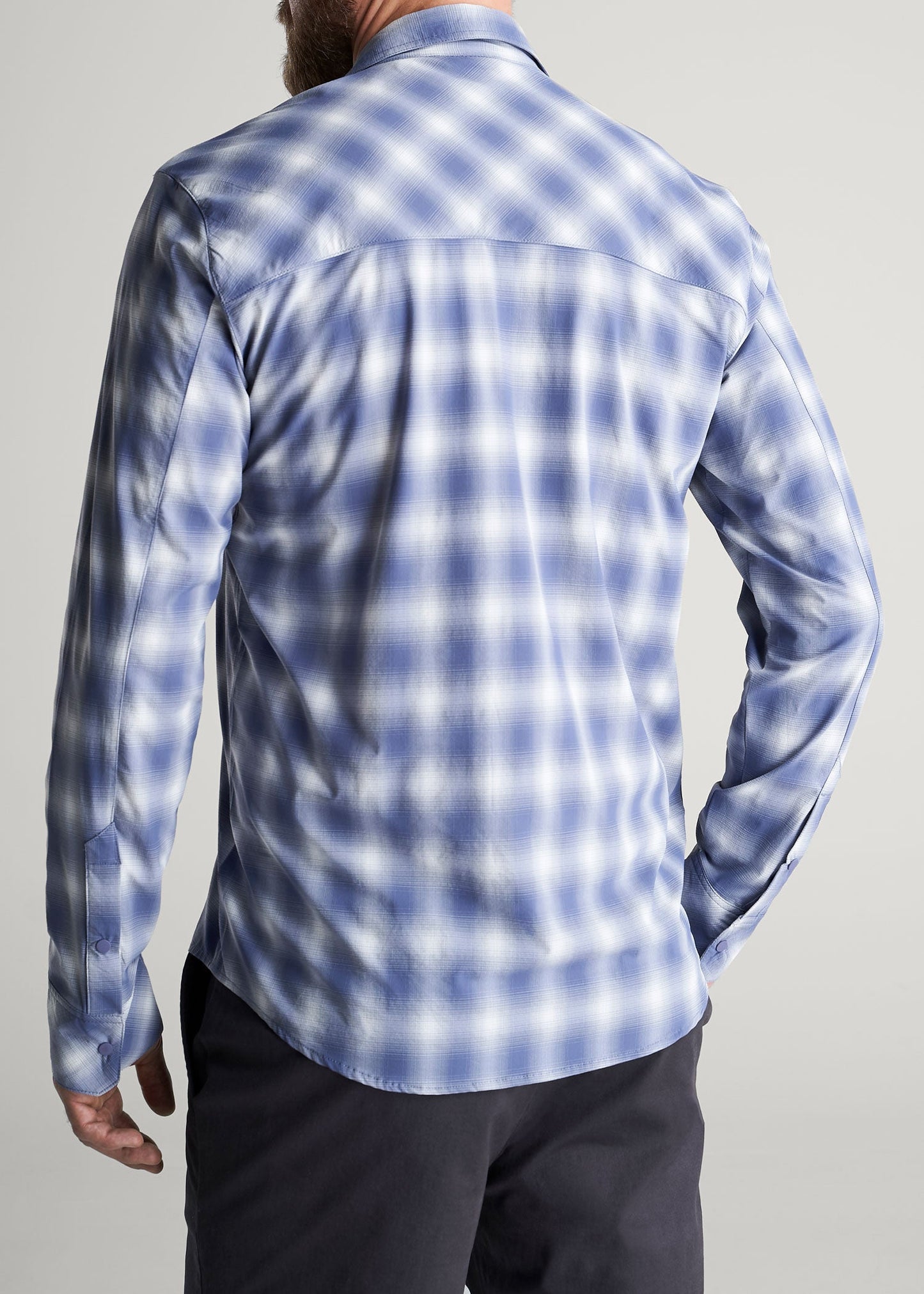 Ultra Lightweight Snap-Front Shirt for Tall Men in Open Sky