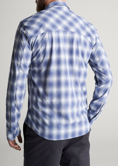 Ultra Lightweight Snap-Front Shirt for Tall Men in Open Sky