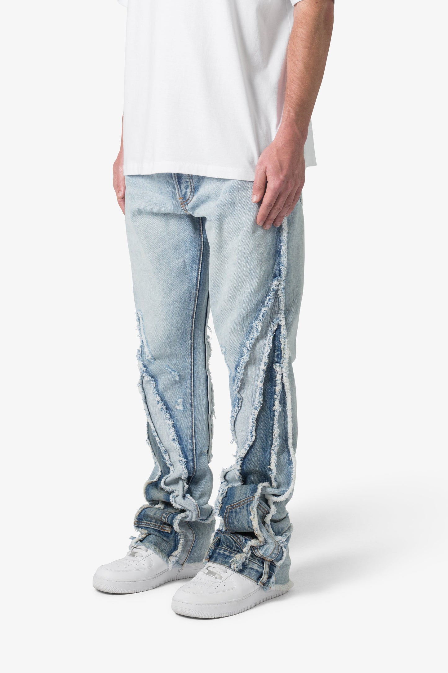 B373 Patch Flare Denim - Light Blue