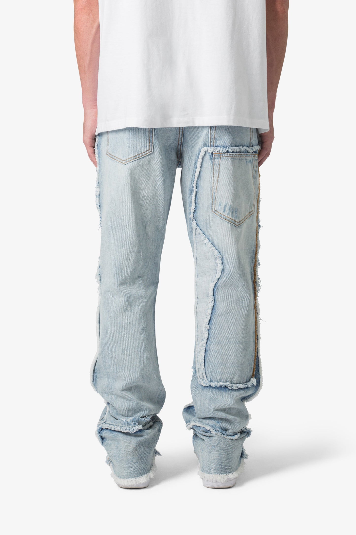 B373 Patch Flare Denim - Light Blue