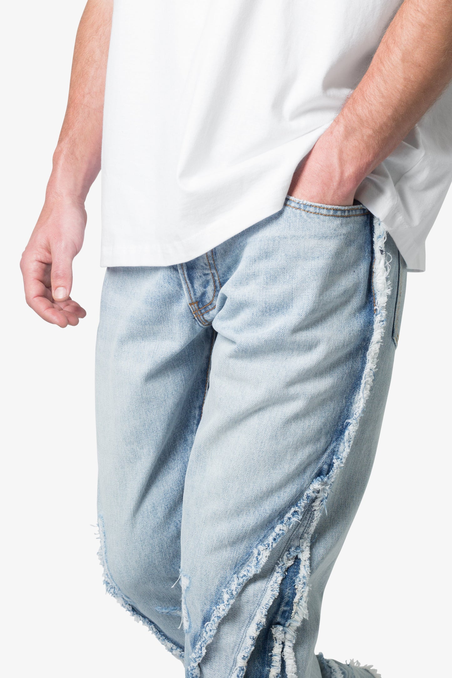 B373 Patch Flare Denim - Light Blue