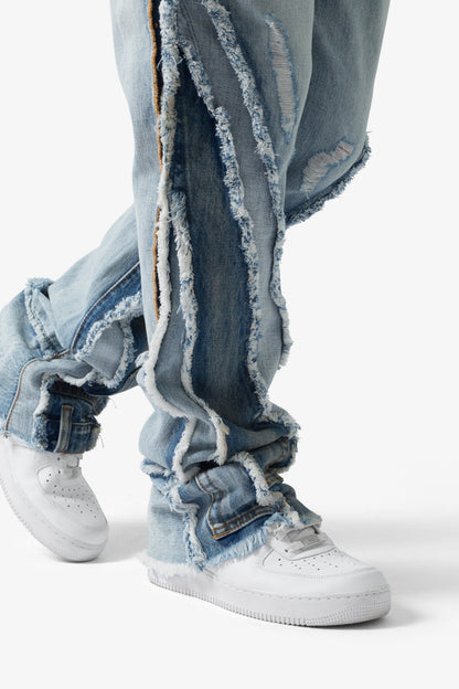 B373 Patch Flare Denim - Light Blue