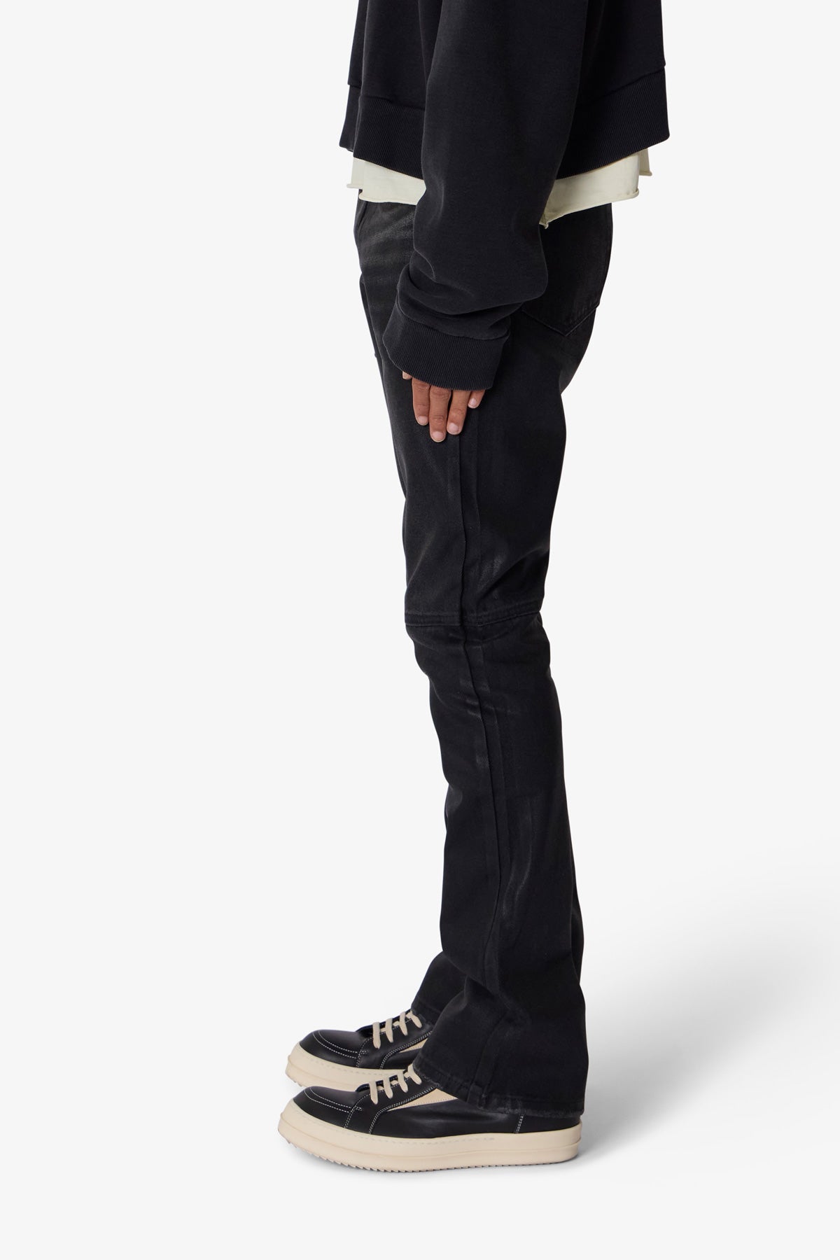 B729 Waxed Denim - Black