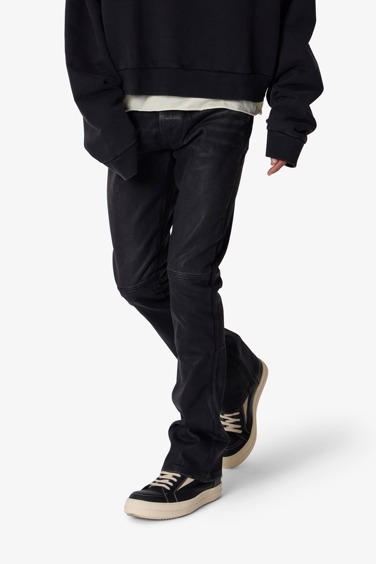 B729 Waxed Denim - Black