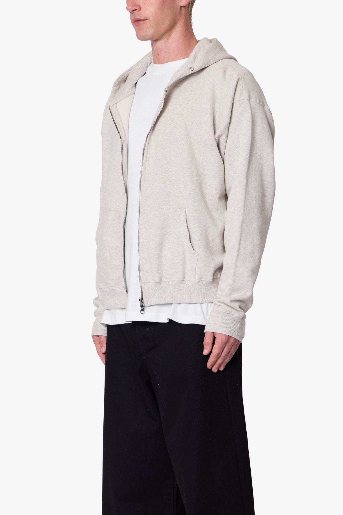 Basic Grey Zip Up Hoodie