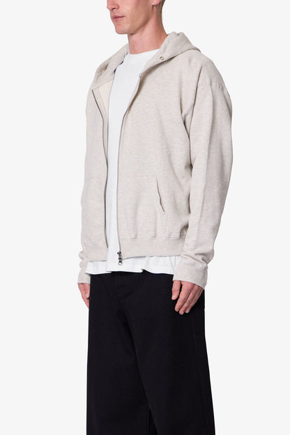 Basic Grey Zip Up Hoodie