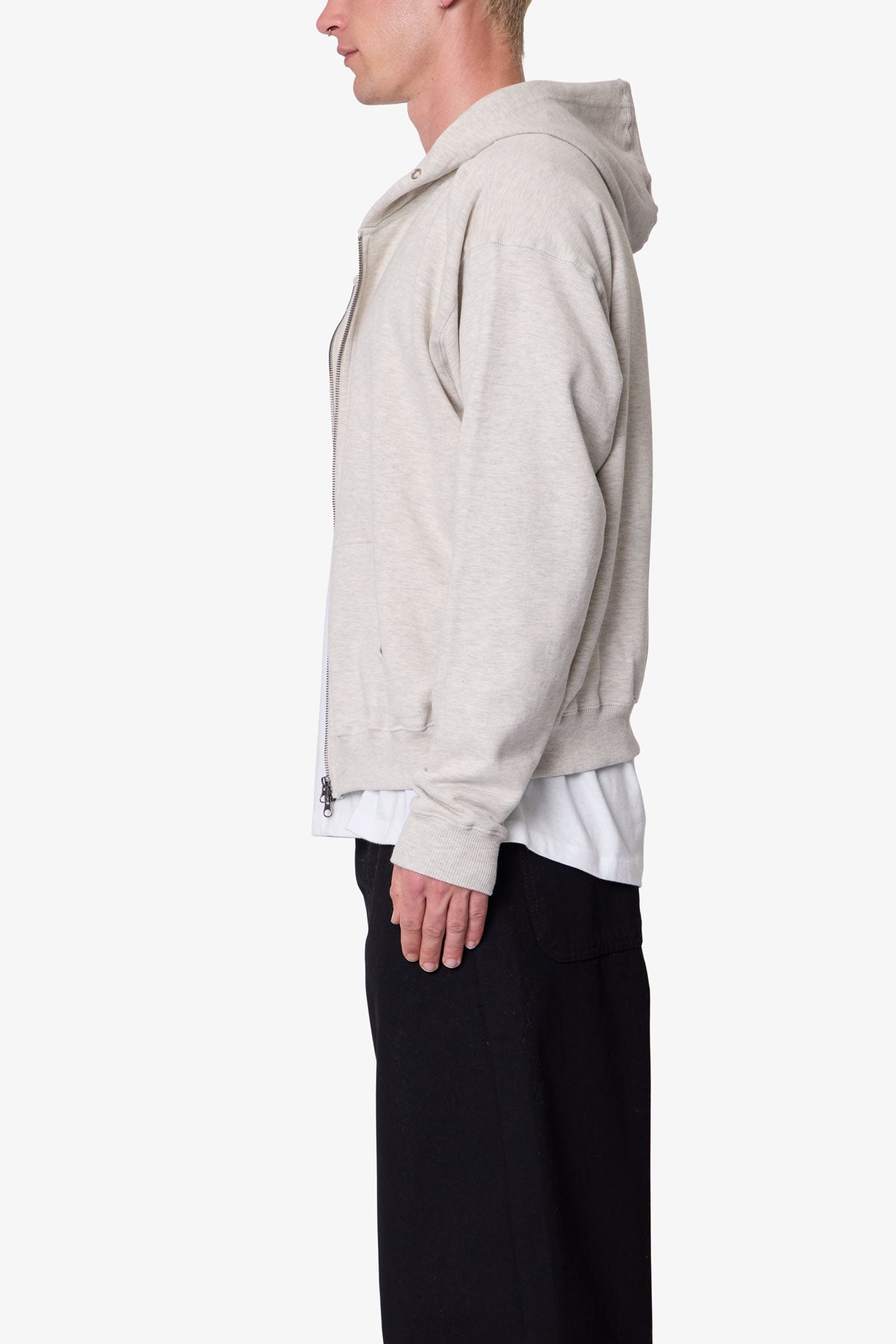 Basic Grey Zip Up Hoodie